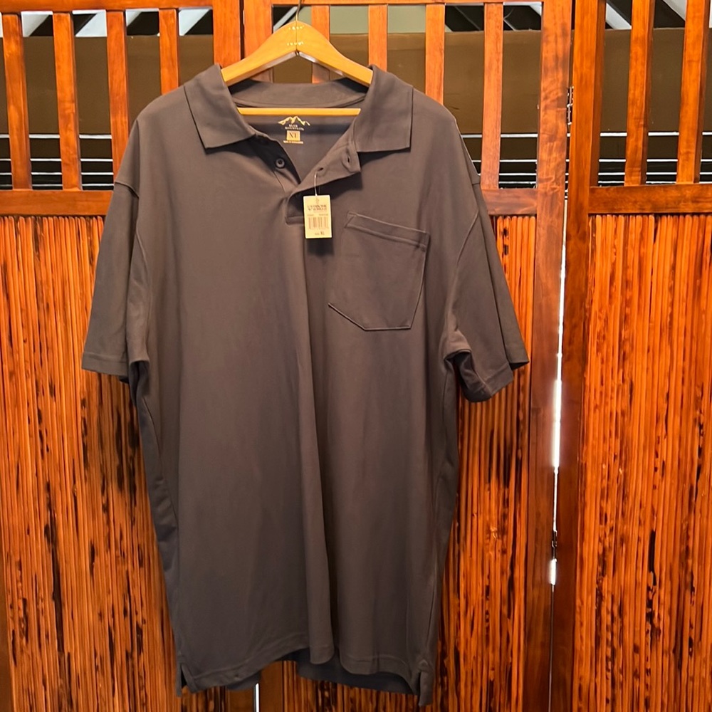 Navy Blue Tractor Supply Short Sleeve Collared Shirt XL